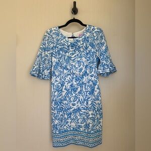 Lilly Pulitzer Blue and White Patterned Dress